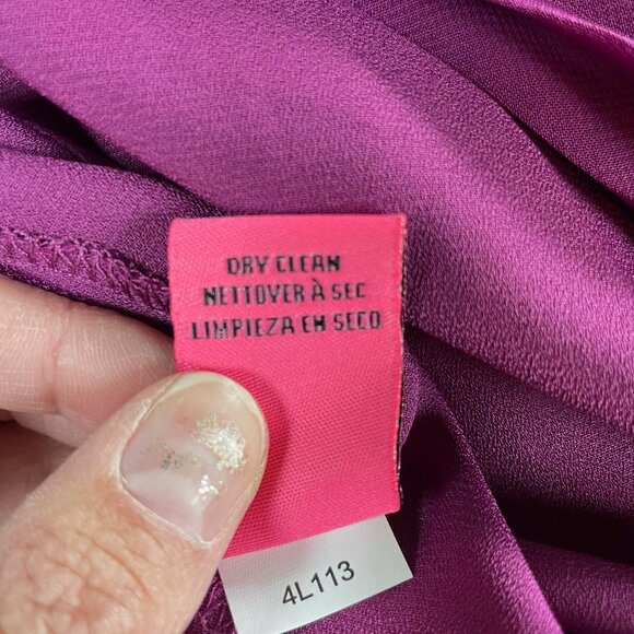 Betsey Johnson Purple Pleated Halter Midi Dress 8 Wedding Baby Shower Formal - Picture 10 of 11